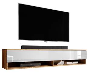 FURNIX meuble tv ALYX sans LED Marron - Blanc - Bois manufacturé - 180 x 34 x 32 cm