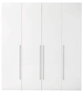 Kleiderschrank Saskia Weiß Weiß - Holz teilmassiv - 196 x 219 x 60 cm