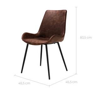 Chaise Austin (Lot de 2) Marron foncé