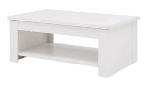 Table basse blanc plateau relevable COOL Blanc - Bois manufacturé - 110 x 44 x 65 cm