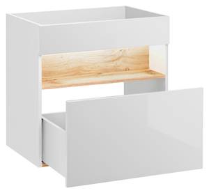 Armoire sous lavabos BAHAMA CUW60 1D Blanc - Bois manufacturé - Matière plastique - 60 x 68 x 46 cm