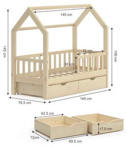 Kinderbett Wiki mit Schubladen Höhe: 150 cm