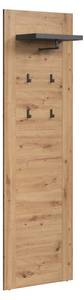 Wandgarderobe Follow Grau - Holz teilmassiv - 62 x 199 x 26 cm