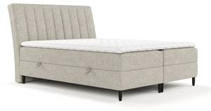 Premium Boxspringbett Merton Beige - Grau - Breite: 160 cm