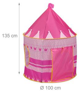 Spielzelt Prinzessin Pink - Gelb - Metall - Kunststoff - Textil - 100 x 135 x 100 cm