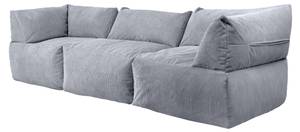 Sitzsack Ecksofa Tetra Cord, 3-tlg Grau - Kunststoff - 176 x 80 x 88 cm