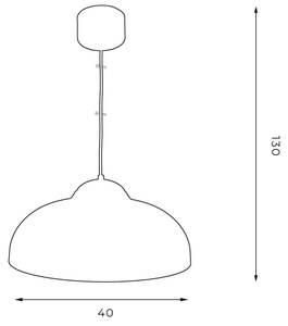 Lampe à suspension MIRA Noir - Doré - Métal - 40 x 130 x 40 cm