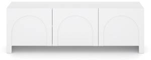 Meuble tv ARCO RTV150 3D Blanc - Bois manufacturé - Matière plastique - 150 x 49 x 35 cm