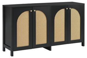 Sideboard Rattan Ⅲ Schwarz