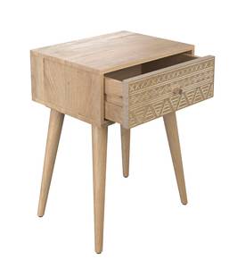 Table de chevet Tiny Marron - Bois massif - 45 x 58 x 35 cm