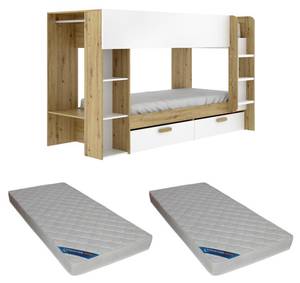 Etagenbett OZANA Beige - Holzwerkstoff - 110 x 150 x 245 cm