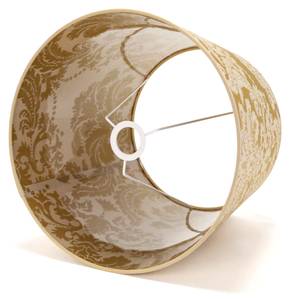 Abat-jour lampe WILLOW Doré - Textile - 38 x 30 x 38 cm