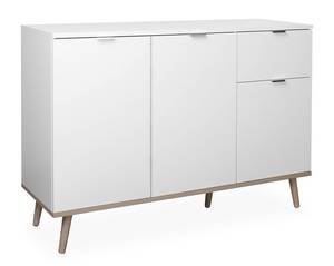 Buffet Copenhague Blanc - Bois manufacturé - 40 x 85 x 120 cm