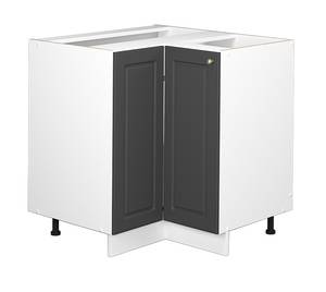 Eckschrank Fame-Line 46794 Anthrazit - Weiß - Tiefe: 60 cm