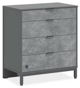 Commode Space Gris - Bois manufacturé - 79 x 87 x 46 cm