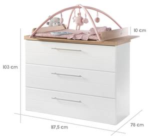 Set de chambre bébé Nele 2 pcs Blanc - Bois manufacturé