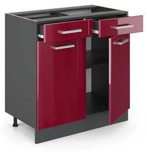 Meuble cuisine R-Line 34922 Anthracite - Bordeaux brillant