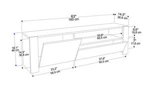 TV Lowboard Piedmont für TVs bis zu 72" Wenge Dekor