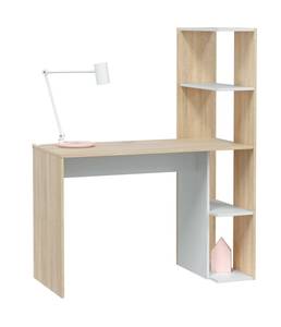 Schreibtisch Dlup Weiß - Holzwerkstoff - 110 x 136 x 52 cm