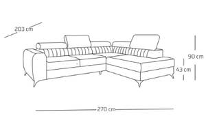 Ecksofa Renesmi Gelb