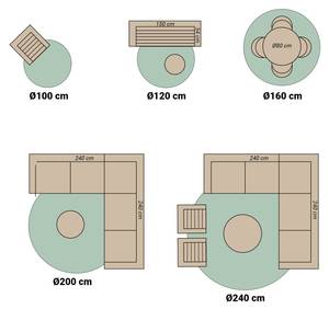 In- & Outdoor Teppich R Costa Orangerot - 200 x 200 cm