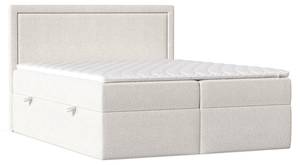 Premium Boxspringbett Jodan Stoff Baloo Weiß - Breite: 182 cm