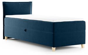 Boxspringbett Einzelbett Martines Mini Blau - Breite: 90 cm