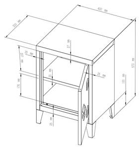 Nachtschrank Inari 2VE Weiß