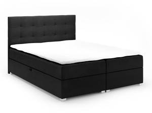 Boxspringbett Doppelbett Valbona Schwarz - Breite: 180 cm