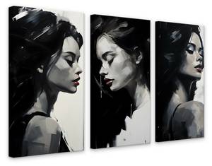 Set De Tableaux Portraits De Femmes 120 x 80 x 80 cm