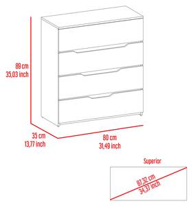 commode zoé Bois manufacturé - 80 x 89 x 35 cm