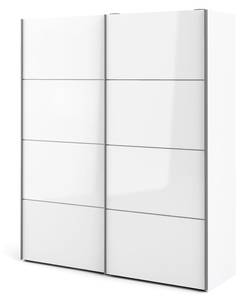 Kleiderschrank Veto B Weiß - Holz teilmassiv - 182 x 220 x 62 cm
