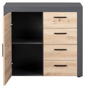 Kommode Corbeto1T4S Grau - Holz teilmassiv - 94 x 86 x 40 cm