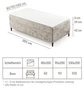 Boxspringbett Currey Beige - Breite: 90 cm - H3