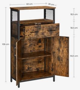 Highboard Dustin Braun - Holzwerkstoff - 30 x 108 x 60 cm