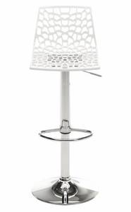 Tabouret de bar CLARK Lot de 2 Blanc