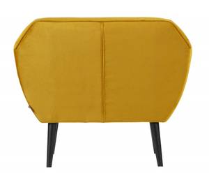 ROCCO - Fauteuil en velours jaune ocre Jaune melon - Jaune