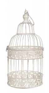 Set de 3 Cages Blanc - Métal - 25 x 50 x 25 cm