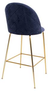 Barhocker Laust 2er Set Blau - Gold