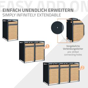 Mülltonnenbox für 1 Tonne Eiche Dekor