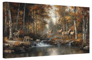 Bild Gemälde Hirsch I 70 x 50 cm