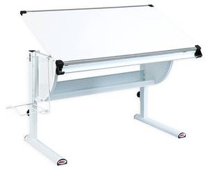 Schreibtisch Matkan Weiß - Metall - 118 x 63 x 72 cm