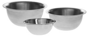 Schüssel-Set aus Edelstahl, 1 L, 2 L, 3 Silber - Metall - 26 x 11 x 26 cm