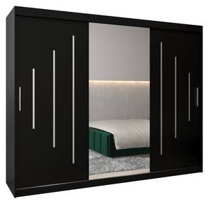 Armoire à portes coulissantes york 1 Noir - Largeur : 250 cm - 3 portes