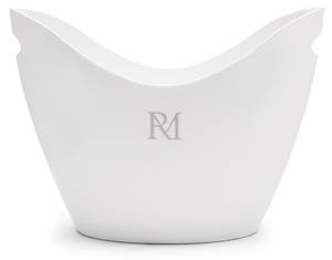 RM Monogramm Outdoor Weinkühler Weiß - Metall - Kunststoff - 35 x 26 x 27 cm