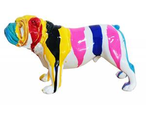Sculpture chien bulldog Porcelaine - 27 x 16 x 11 cm