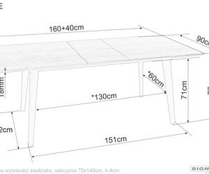 Table à manger Rene Chêne - Imitation chêne