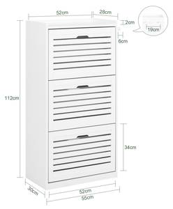 Armoire à Chaussures FSR108-W Blanc