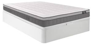 Matelas et sommier coffre ASGARD Blanc - Bois manufacturé - 160 x 30 x 200 cm