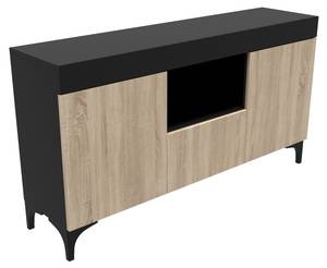 Sideboard Kai Schwarz - Braun - Holzwerkstoff - 130 x 70 x 33 cm